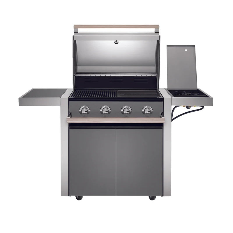 BeefEater 1500 Series - 4 Burner BBQ & Side Burner Trolley