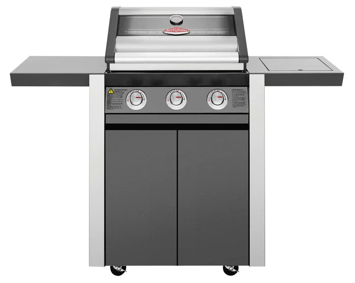 BeefEater 1600E Series - 3 Burner BBQ & Side Burner Trolley